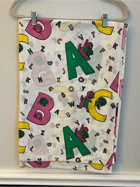1993 Barney And Baby Bop ABC Vintage Twin Top Sheet